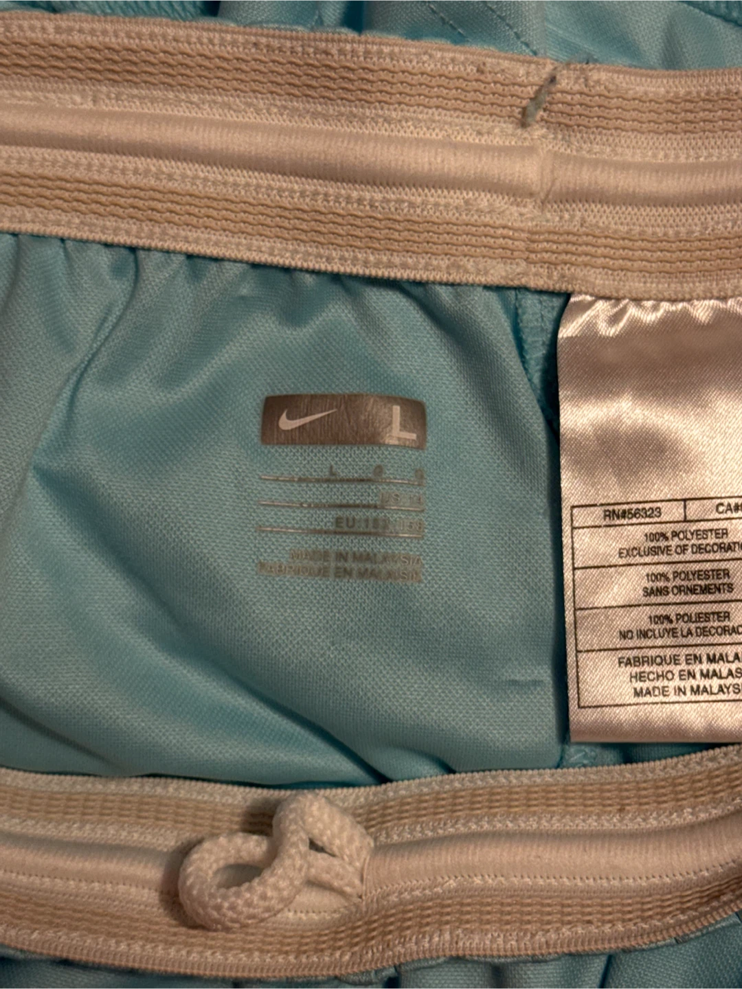 Nike Light Blue Athletic Shorts - Girls Large - photo 3