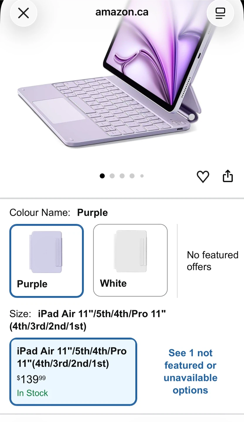 ESR iPad Air 11"/Pro 11" Magnetic case with Keyboard - photo 2