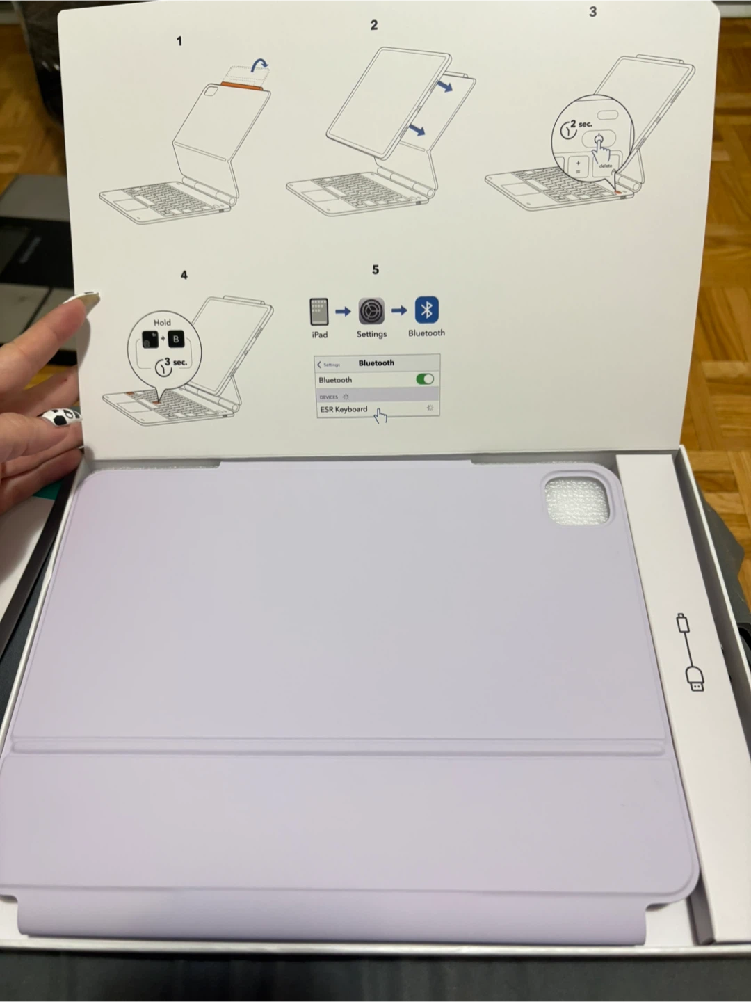 ESR iPad Air 11"/Pro 11" Magnetic case with Keyboard - photo 4