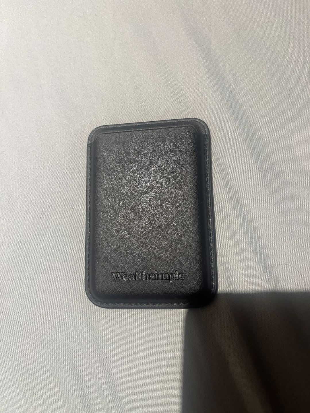 Black Leather Magnetic Card Holder - photo 4