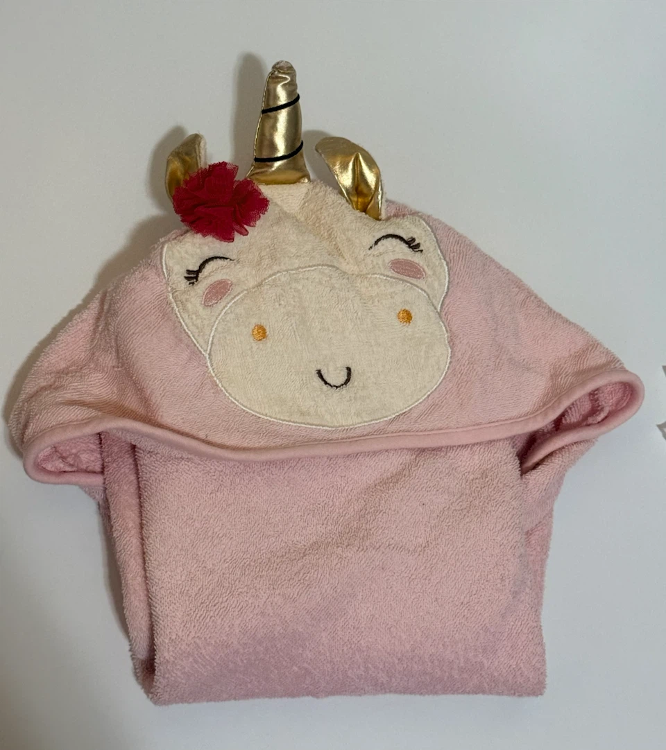 Pink Unicorn Hooded Towel