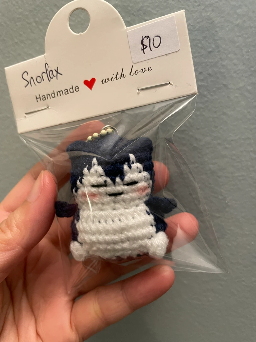 Handmade Snorlax Keychain Charm