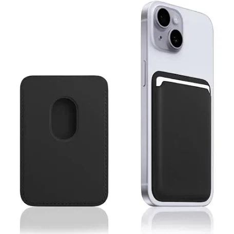 Black Magnetic Card Holder Wallet for iPhone - photo 2