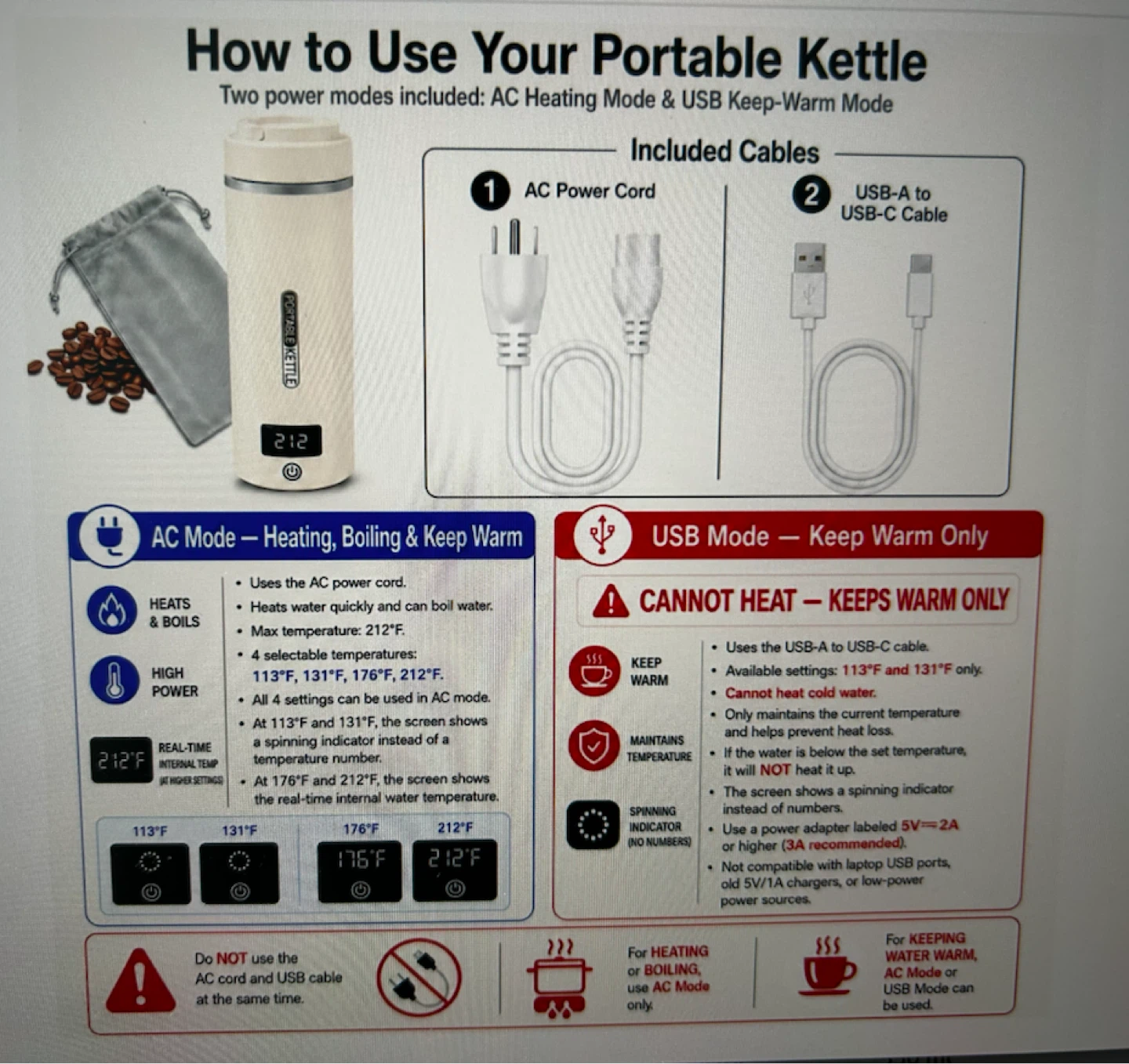 Portable Electric Kettle - Brand New - photo 5