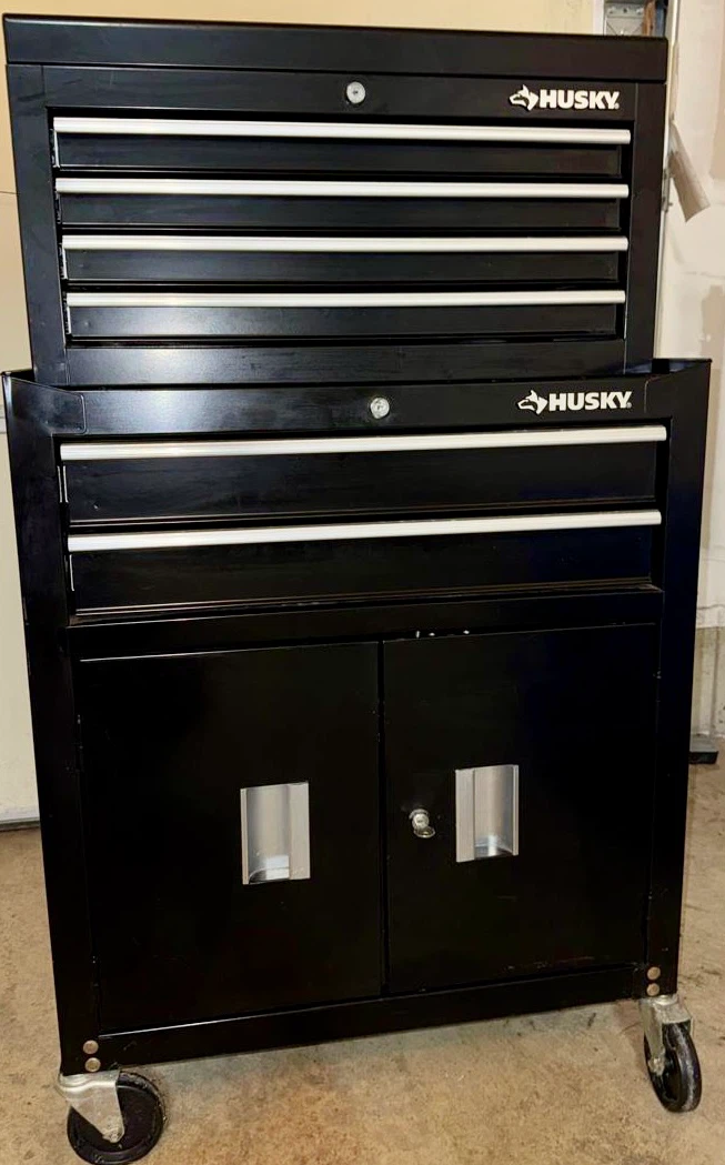 Husky Black Tool Chest with Cabinet - photo 3