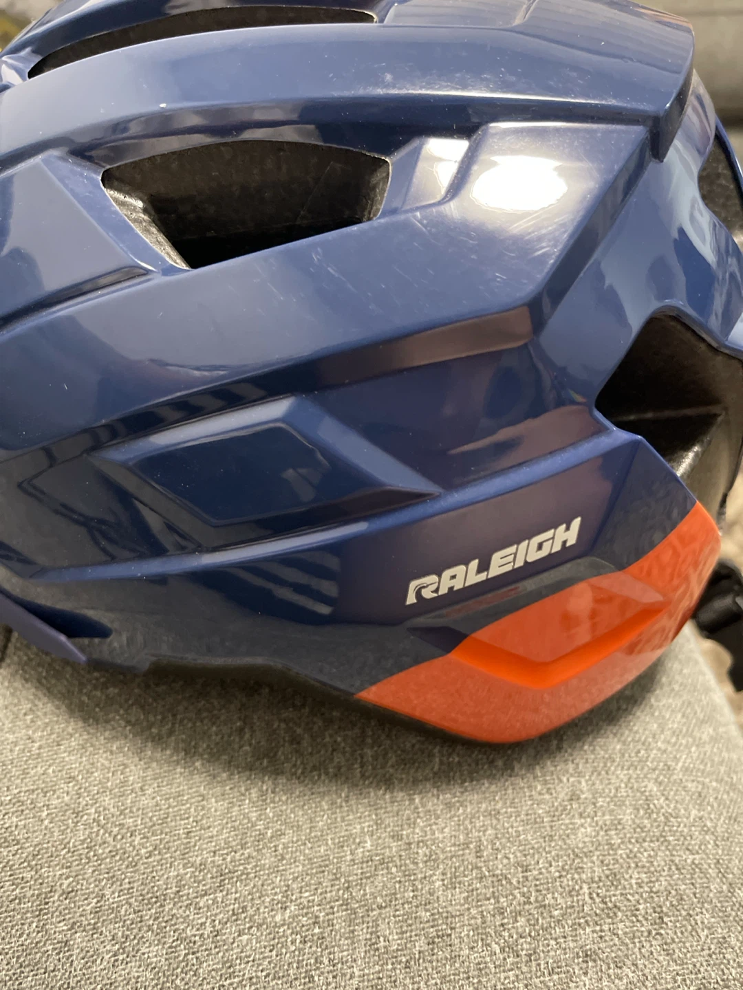 Raleigh Blue & Orange Bike Helmet - photo 3