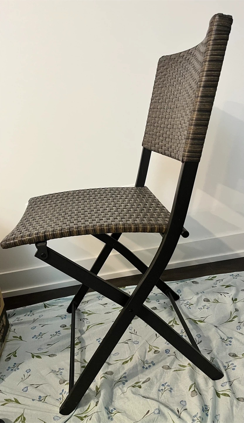 Folding Wicker Chairs - Set of 2