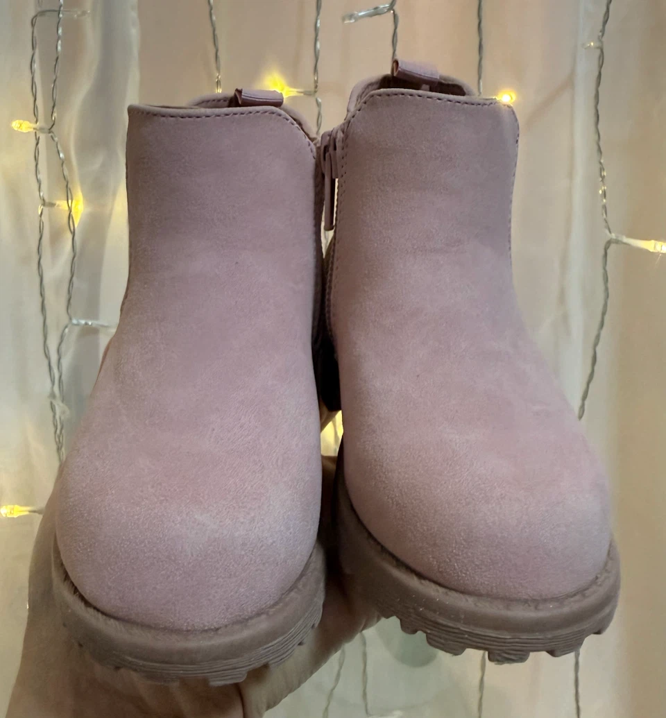 Pink Glitter baby girl Ankle Boots- Size 5