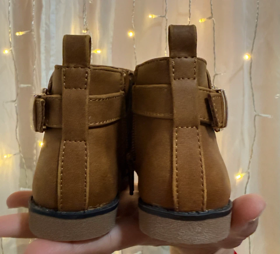 Brown Ankle baby girl Boots with Buckle - Size 5 - photo 3