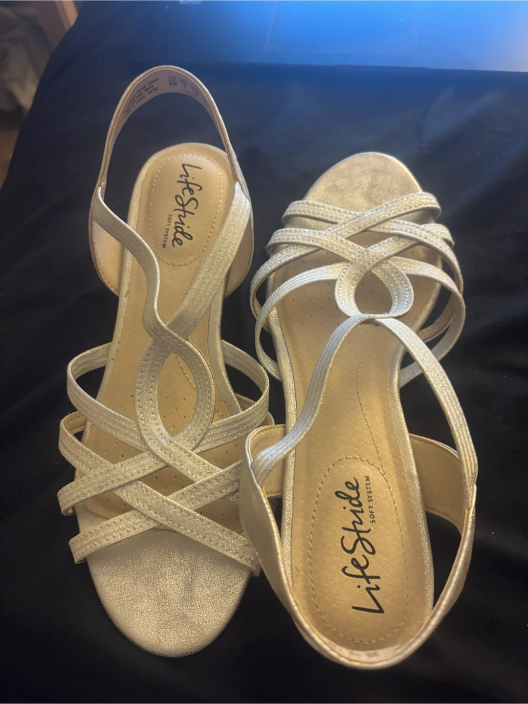 LifeStride Women's Silver Sandals Size 8W