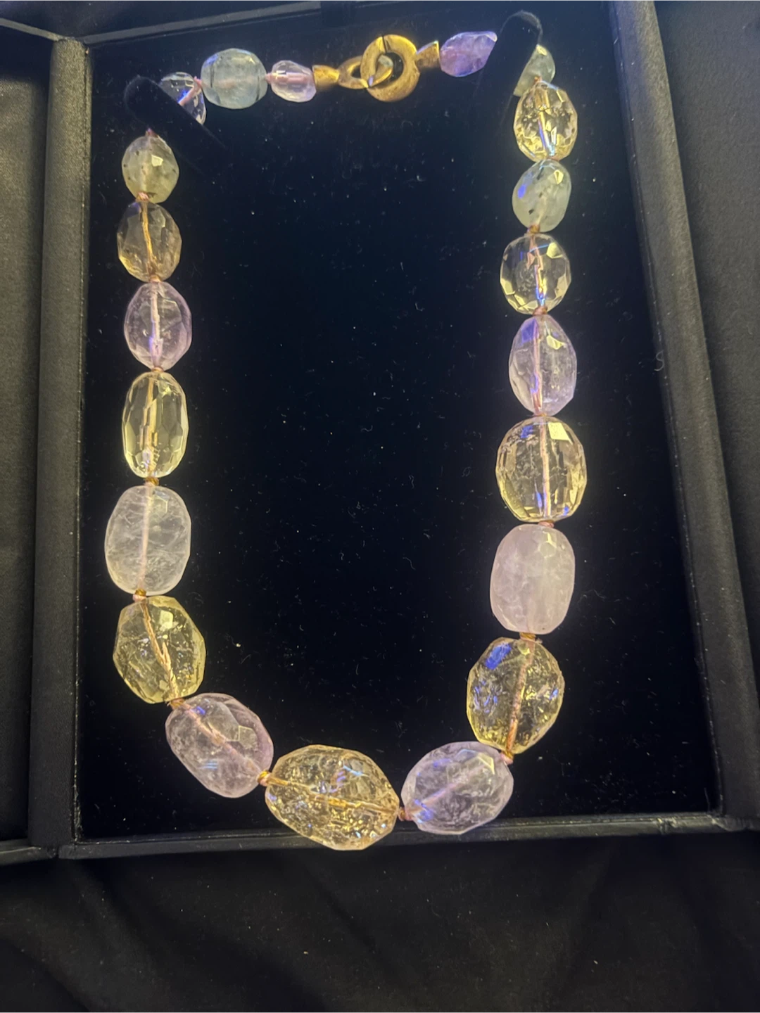 ARAX Multi-Color Quartz Necklace with Silver-Filled Clasp