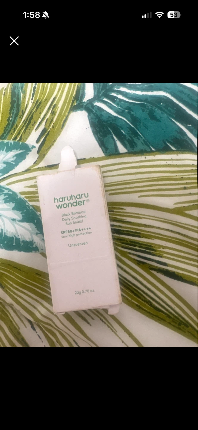 Haruharu Wonder Black Bamboo Daily Soothing Sun Shield SPF50+