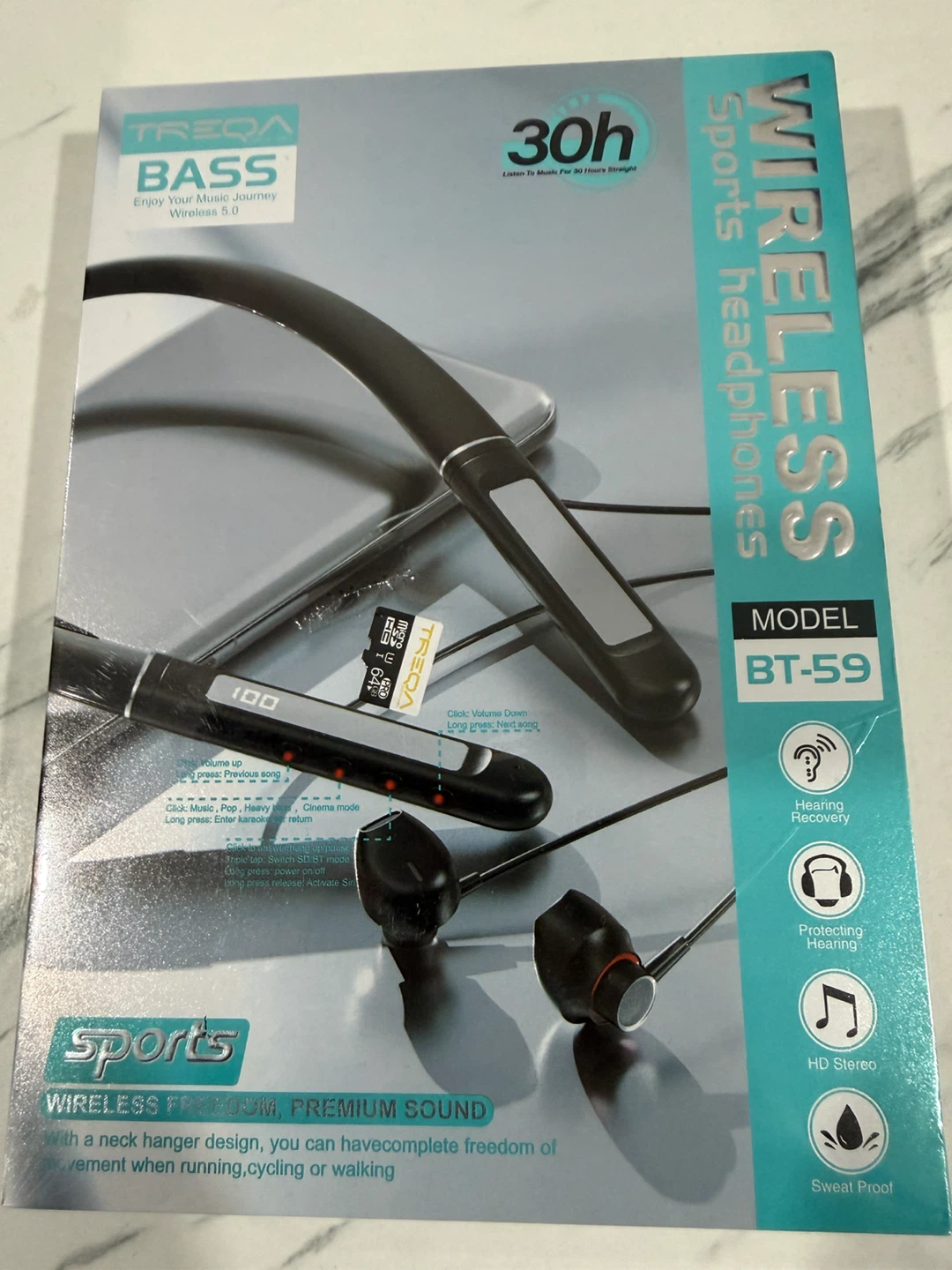 Treqa Bass 30h Wireless Sports Headphones