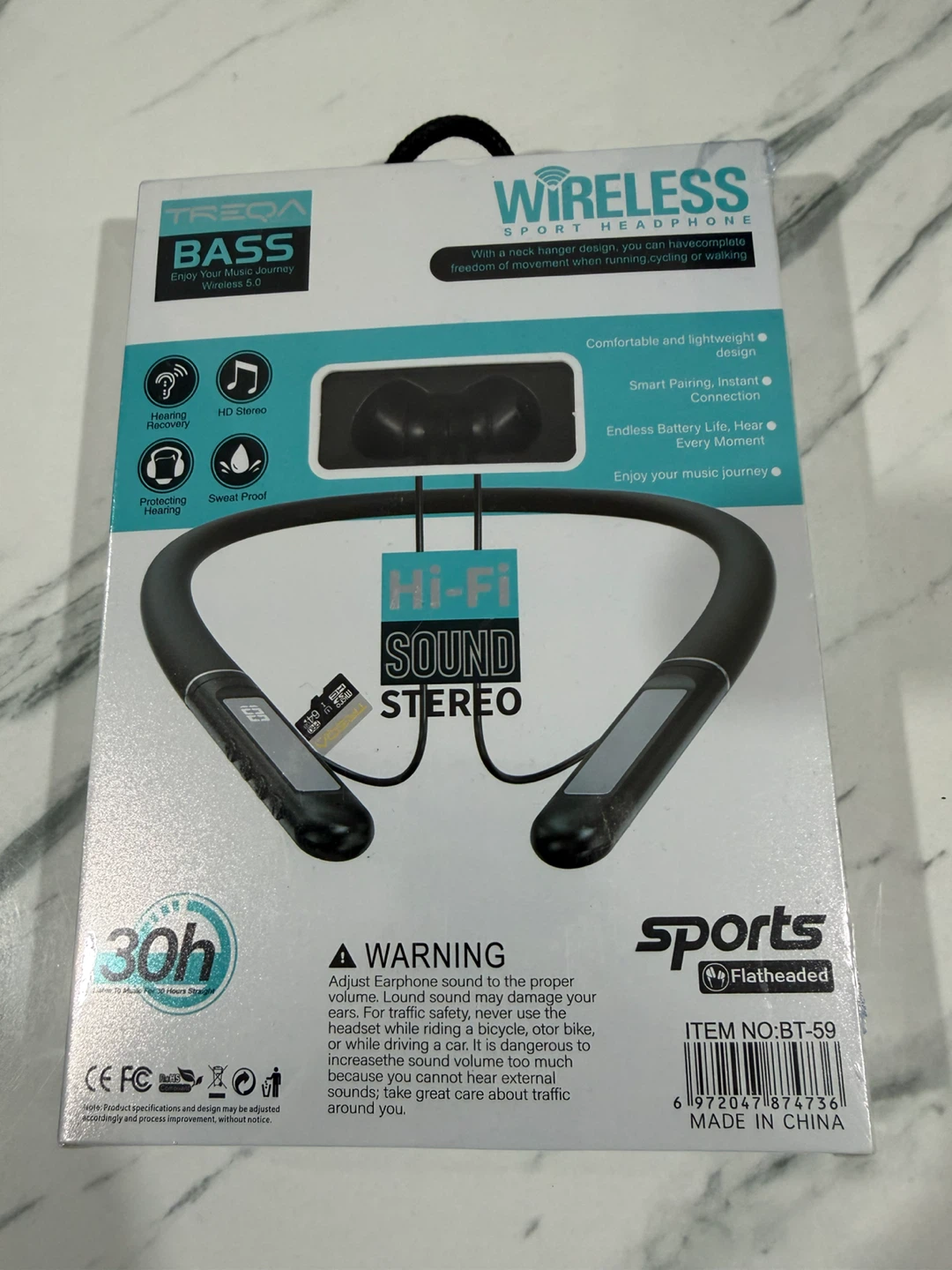 Treqa Bass 30h Wireless Sports Headphones - photo 2
