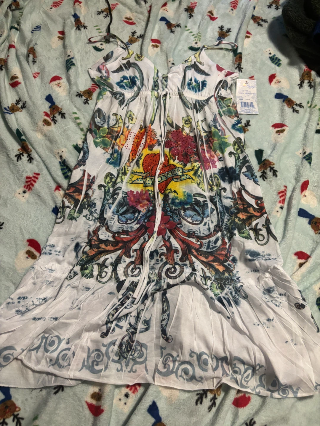 Ocean Breeze Double Hearts Dress - Size S