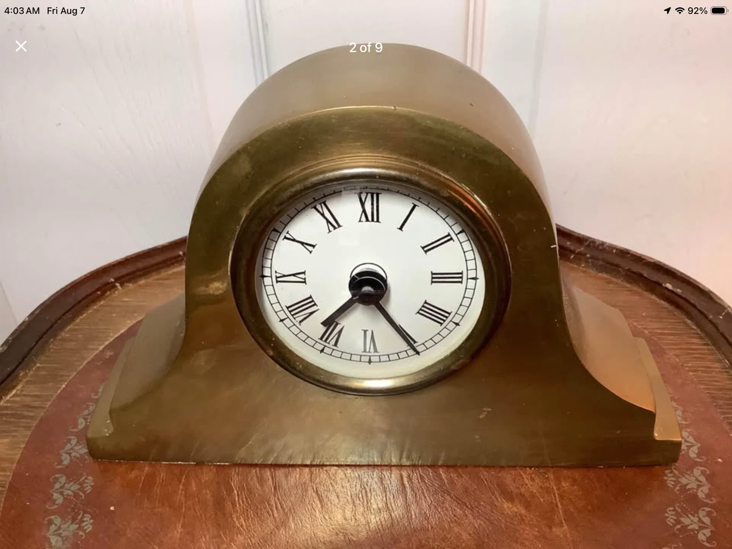 Brass Mantle Clock 🐞