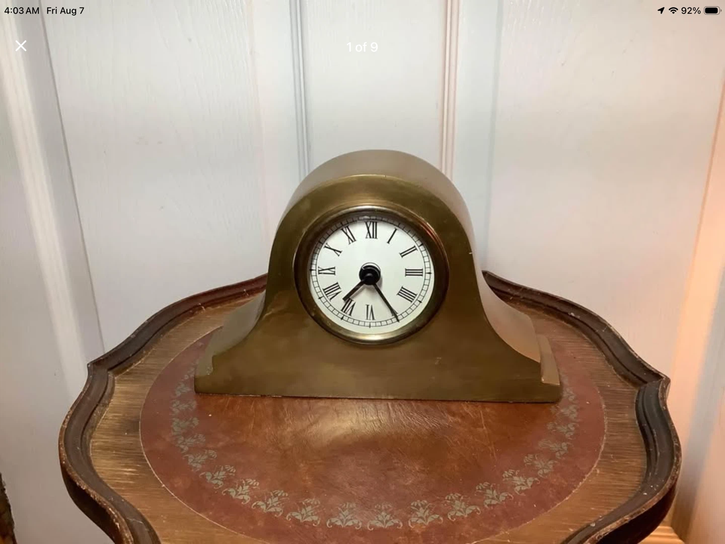 Brass Mantle Clock 🐞 - photo 3