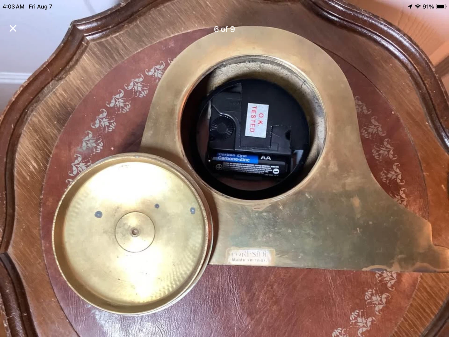 Brass Mantle Clock 🐞 - photo 4