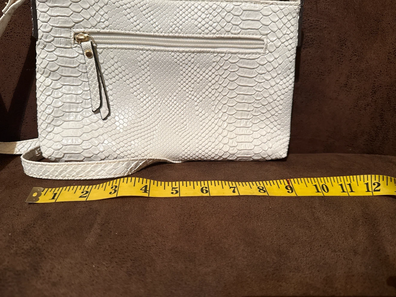 Nicole Miller White Snakeskin Crossbody Bag - photo 4