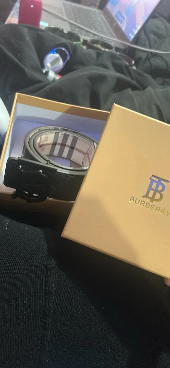 Burberry Black Monogram Belt