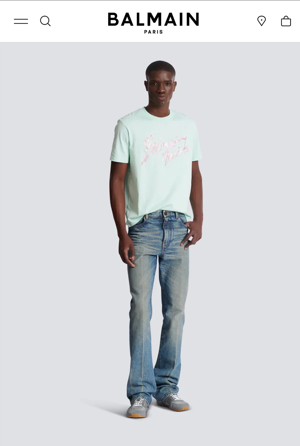 Balmain Paris Blue Wash Denim Jeans