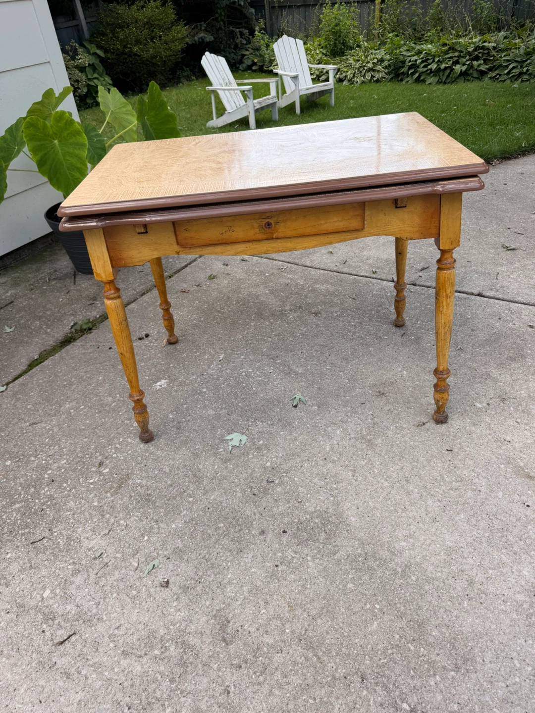 Vintage enamel table