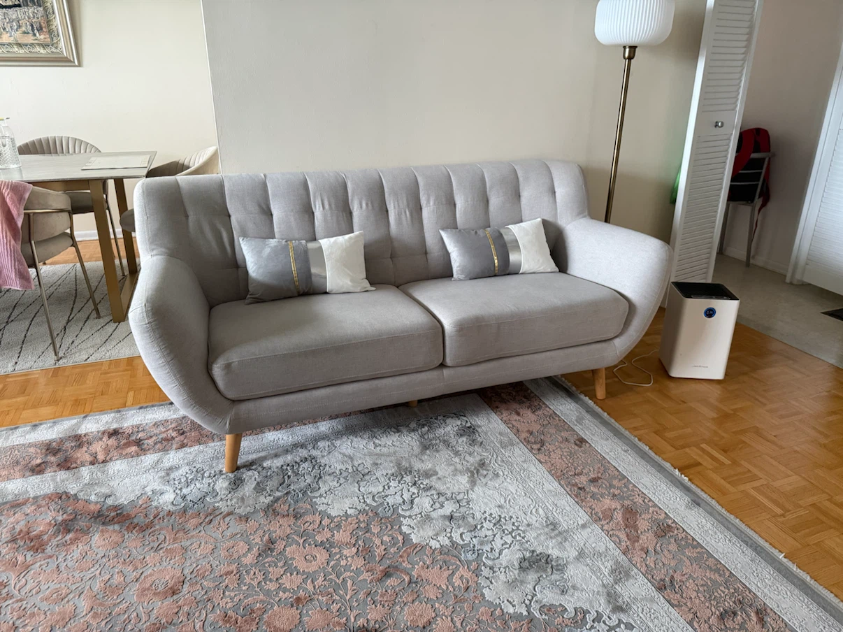 Light Grey Two-Seater Sofa - photo 2