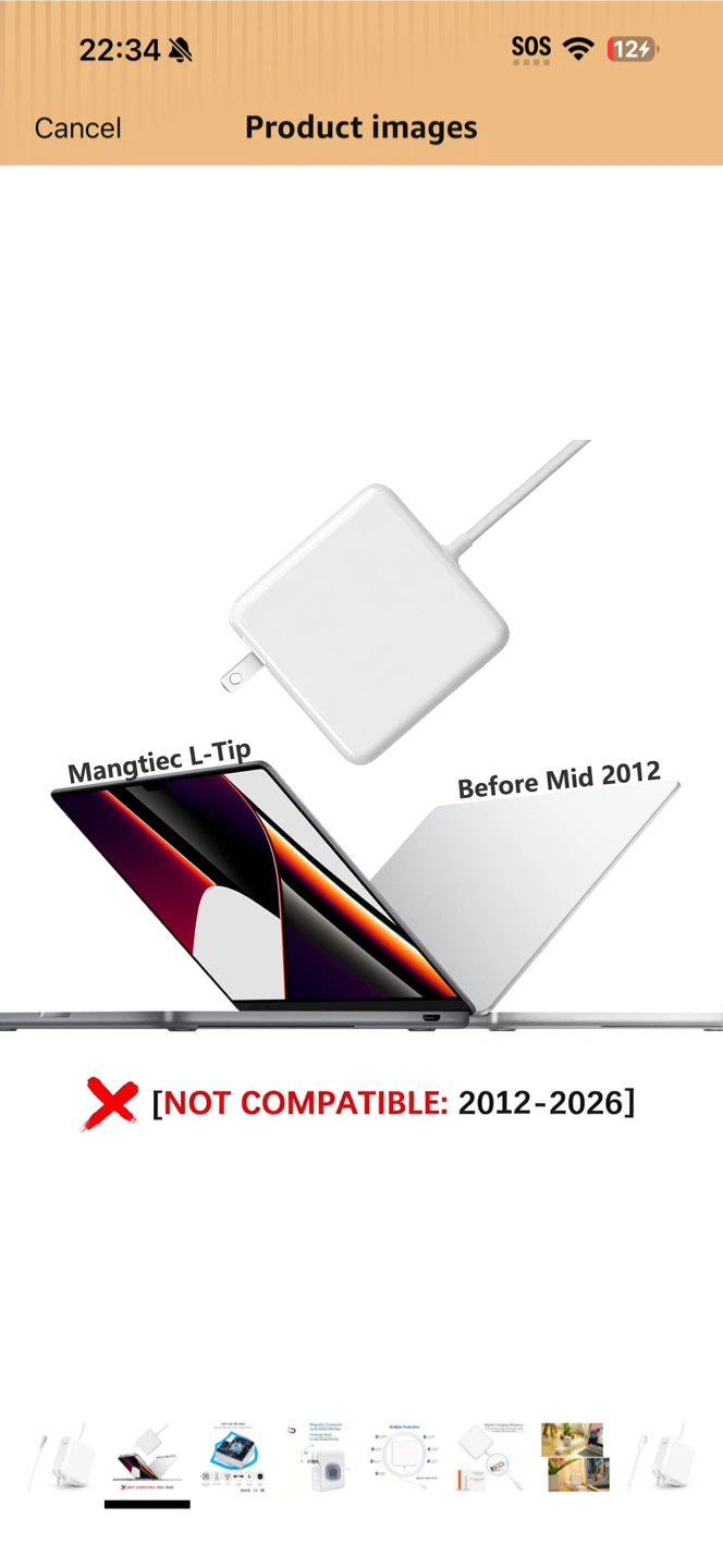 Mangtiec L-Tip MacBook Charger - photo 2