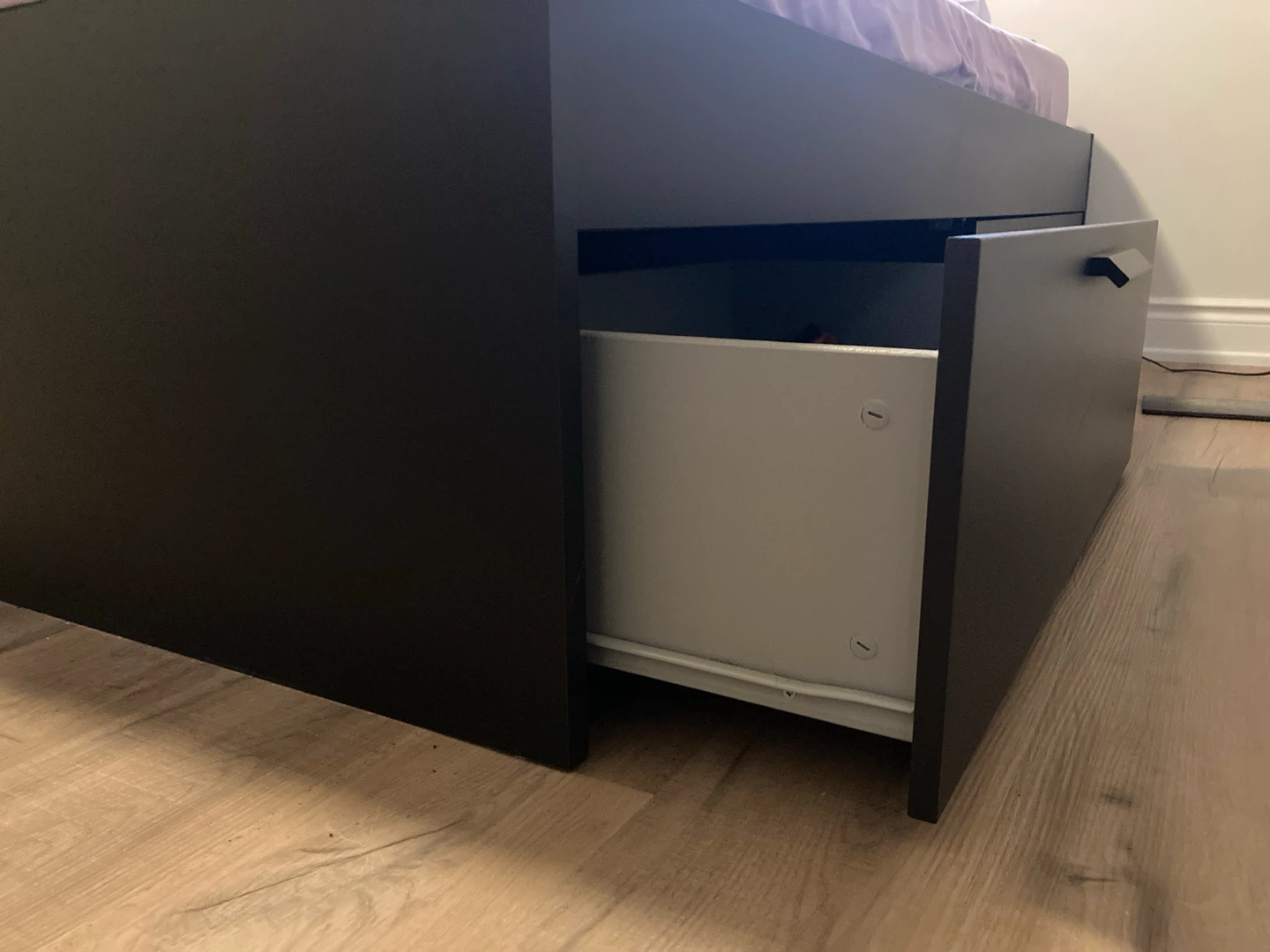IKEA Double Bed Frame with Storage Drawers - photo 2