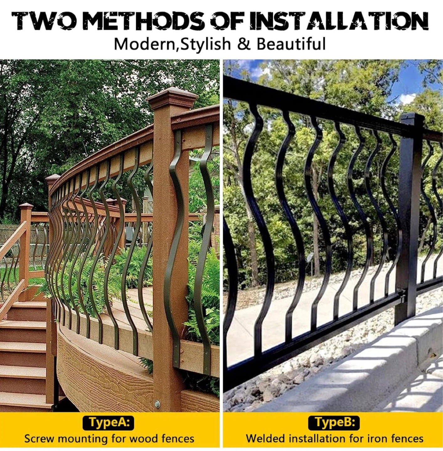 Deck Balusters 32-1/4 Inches - 52pcs Curve Iron - BNIB - photo 4