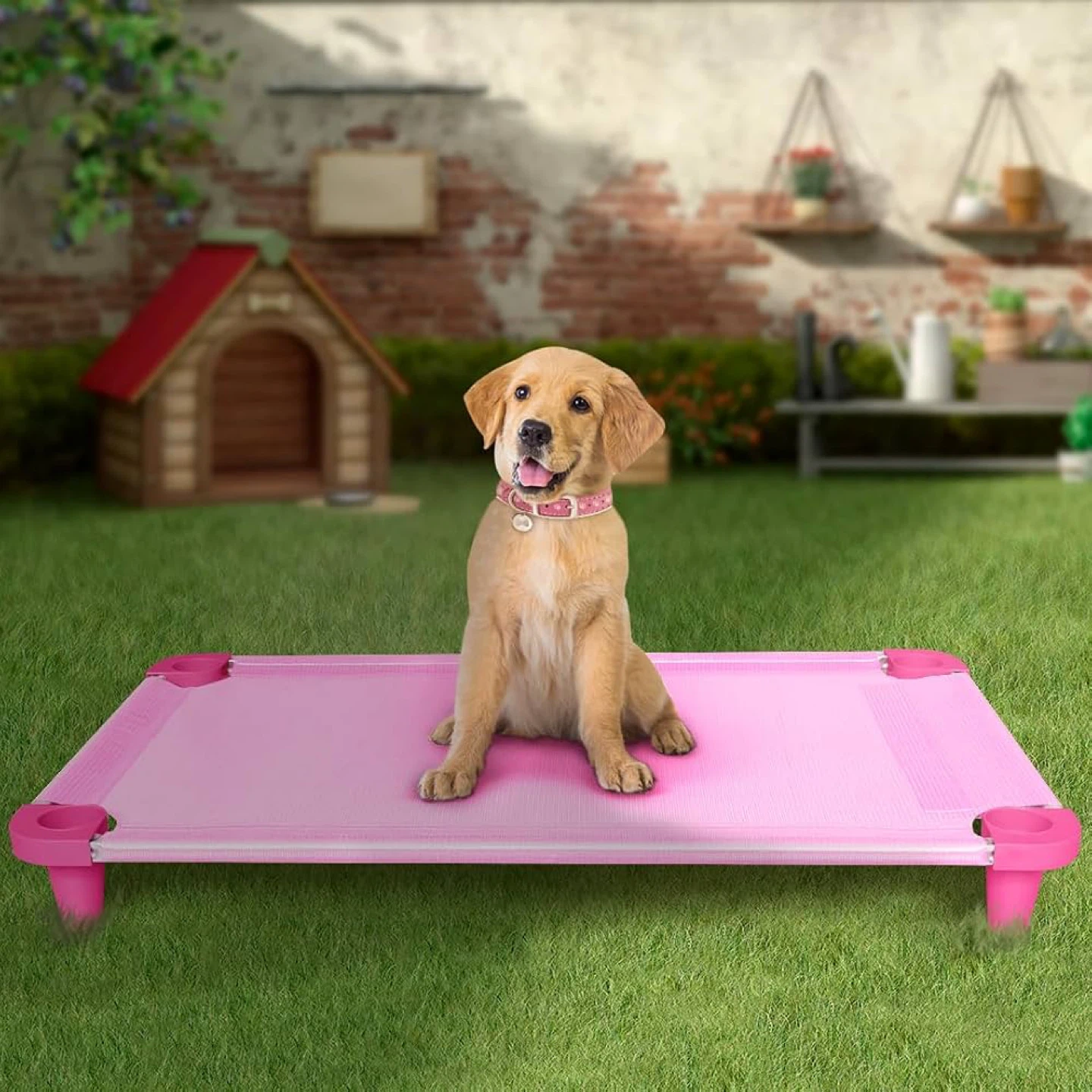Acrimet Cooling Elevated Pet Dog Bed Cot - Pink - New - photo 2