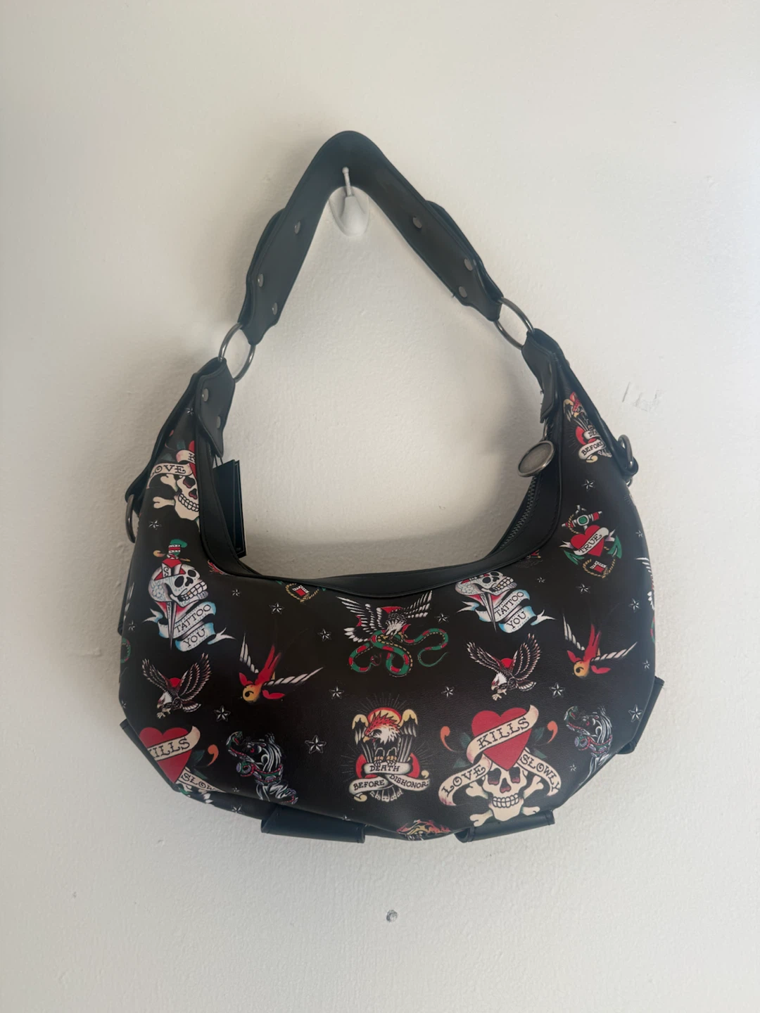 Ed Hardy Black Tattoo Hobo Bag - photo 4
