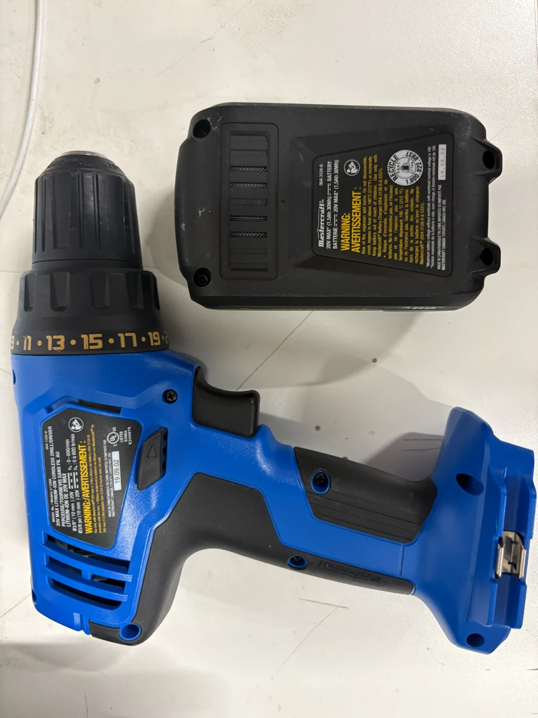 Mastercraft 20V MAX Cordless Drill/Driver with Battery