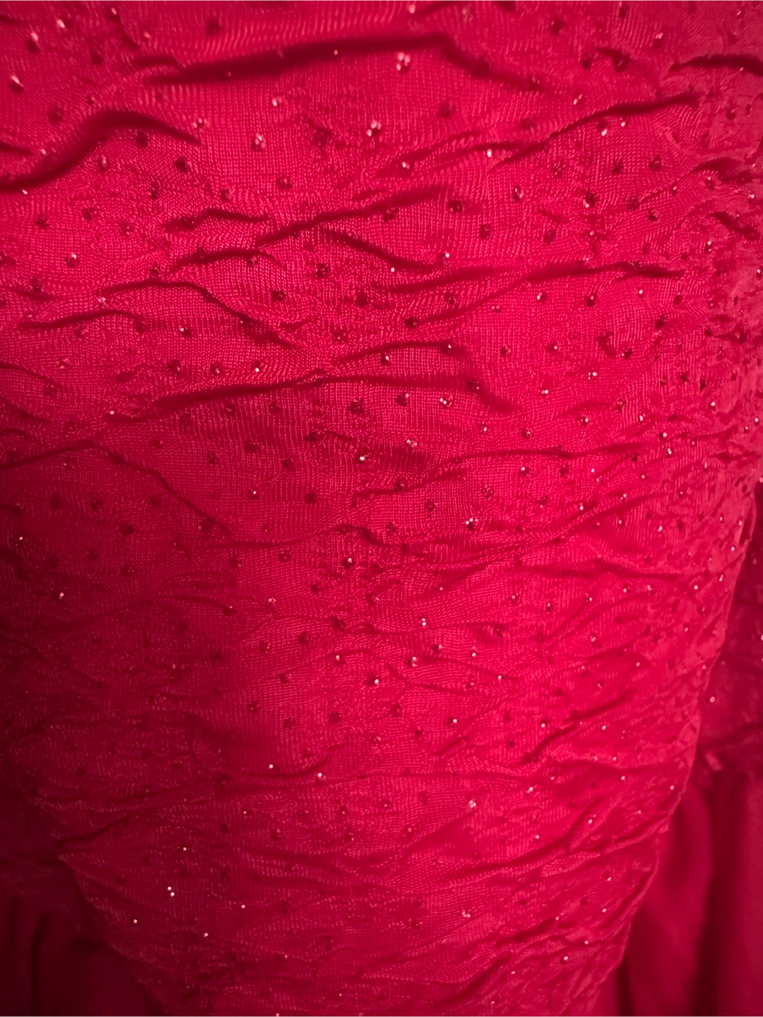 Derek Red Strapless Dress with Chain Belt - photo 2