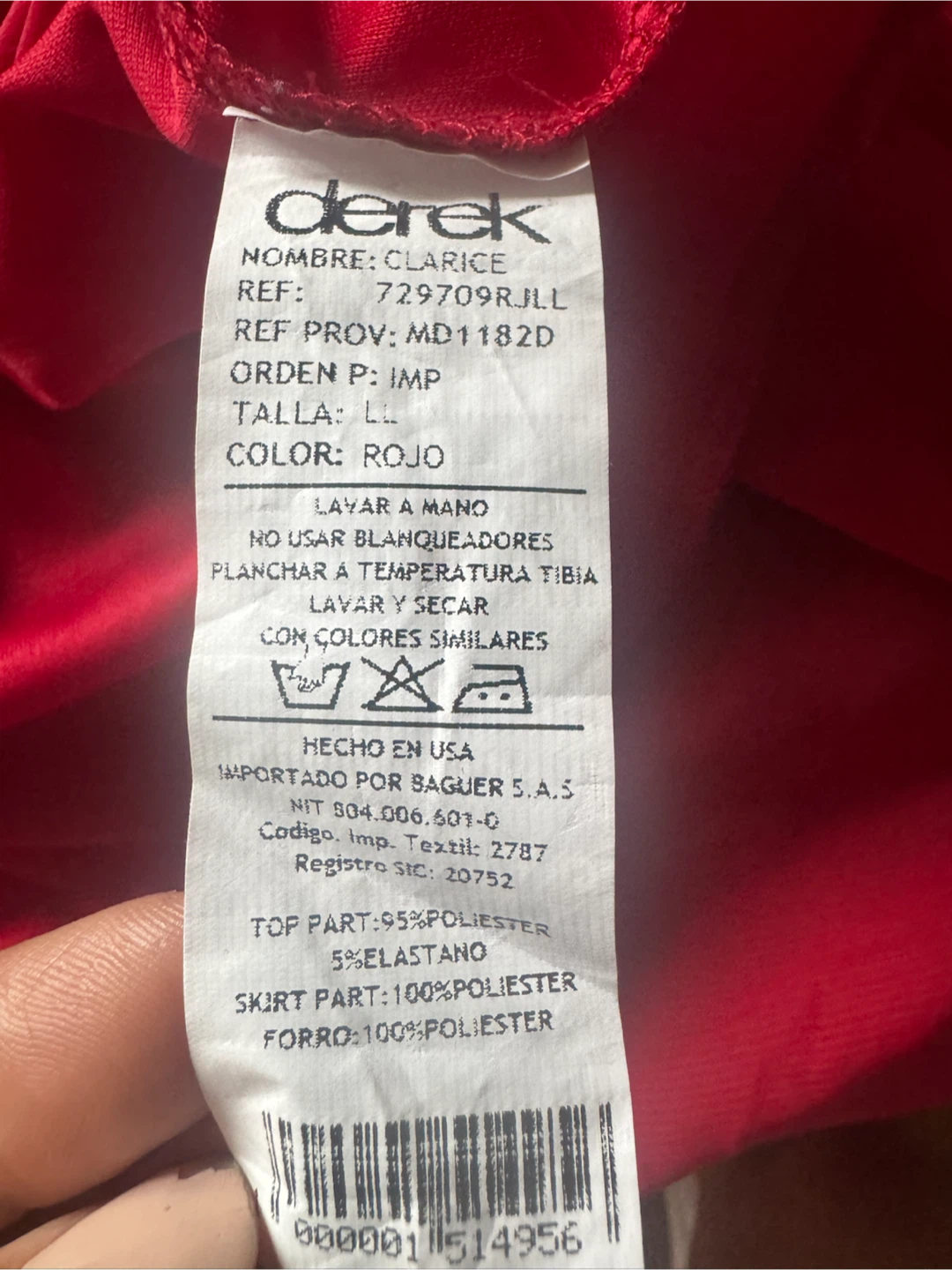 Derek Red Strapless Dress with Chain Belt - photo 5