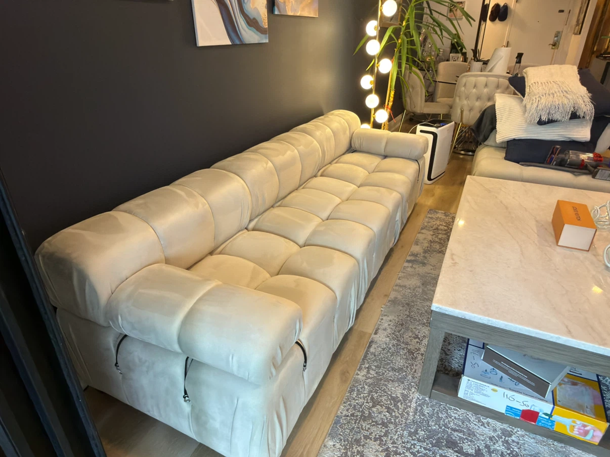 Modular Suede Sofa - photo 4