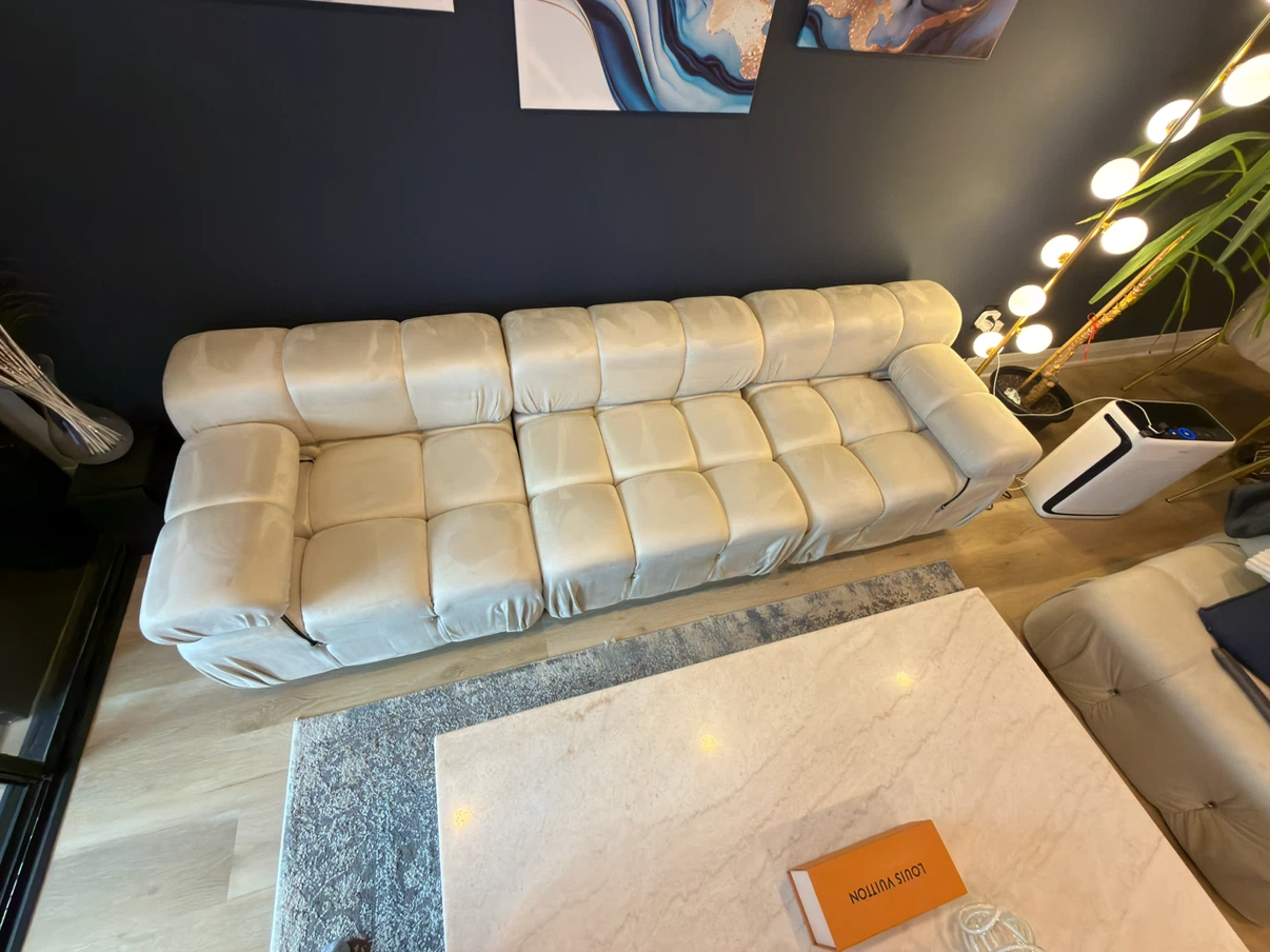 Modular Suede Sofa - photo 5