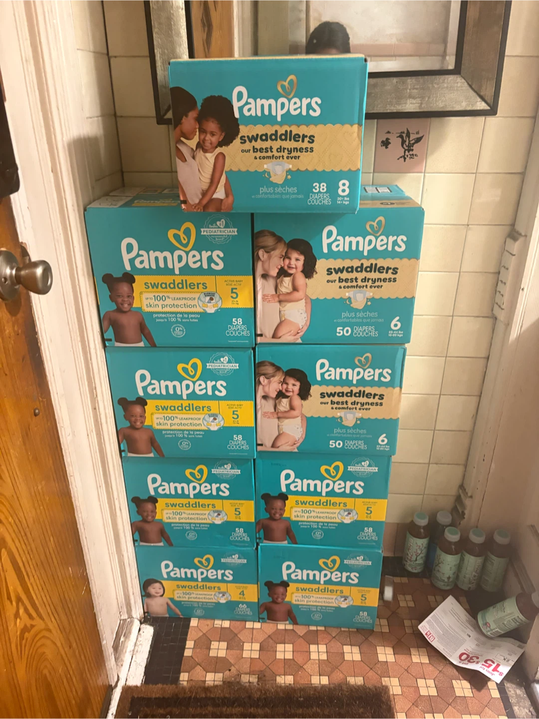 Pampers Swaddlers Diapers - Various Sizes