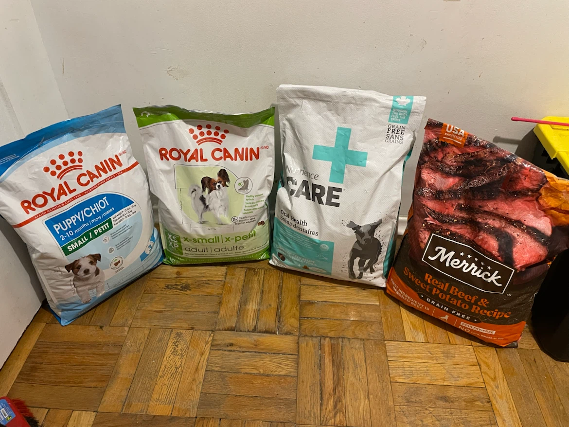 Dog Food ($30 Each) Royal Canin, Nutrience, Merricks