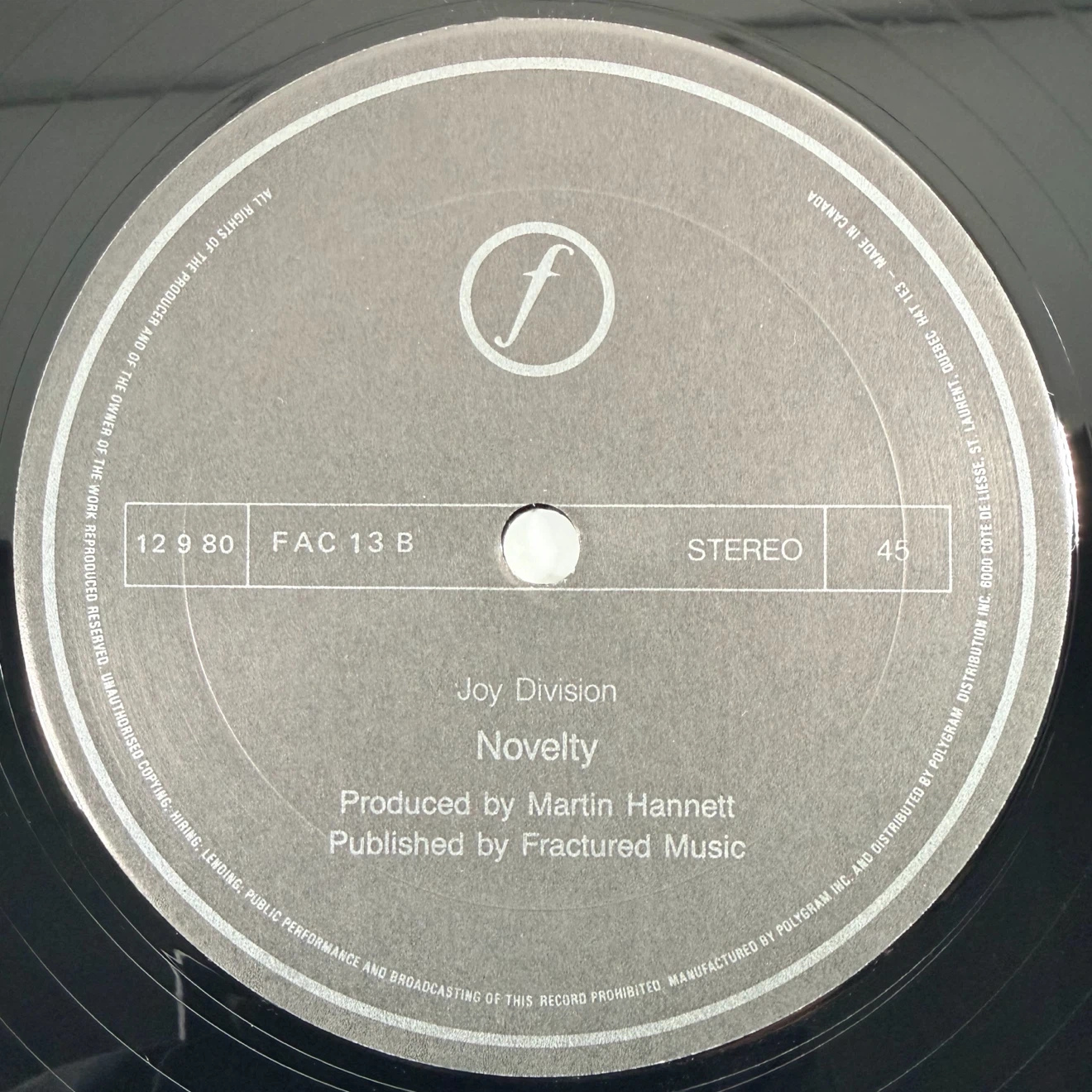 1981 Joy Division Transmission Vinyl Single - photo 3