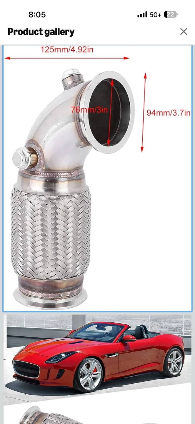 Exhaust Flex Pipe 3 inch Inlet/Outlet