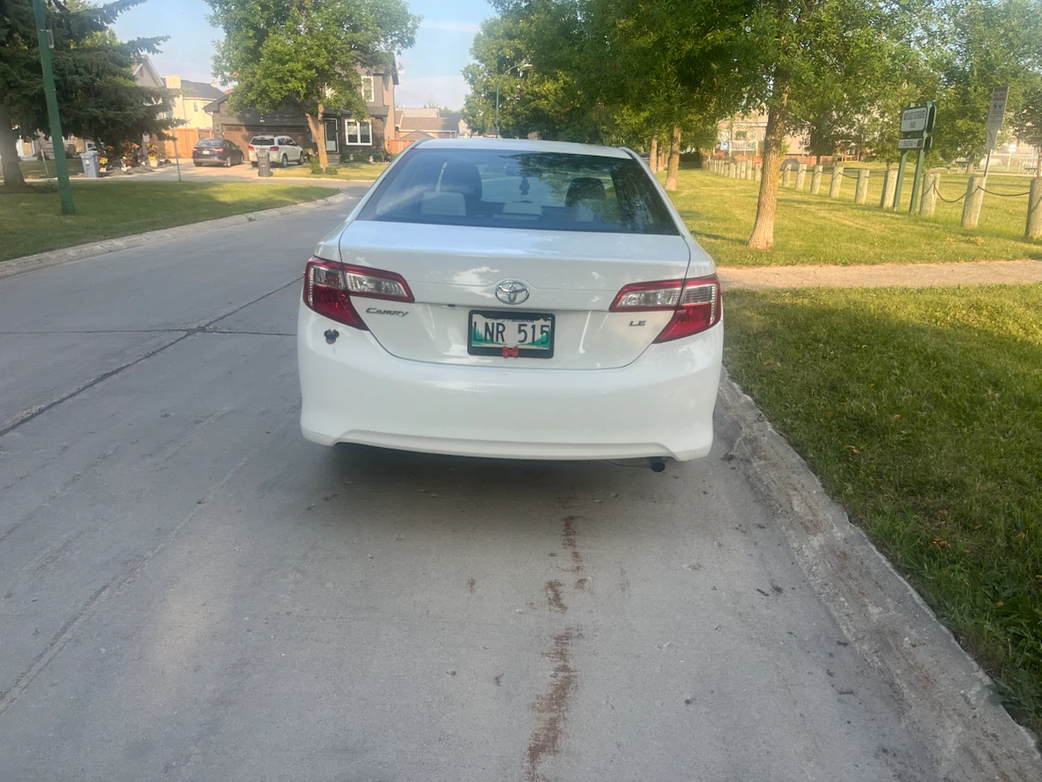 White Toyota Camry LE Sedan