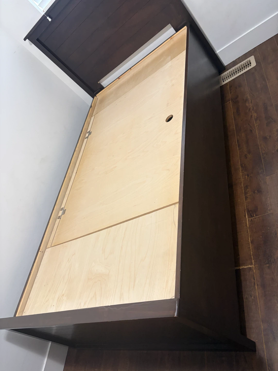 Dark Brown Storage Twin Bed Frame - photo 2