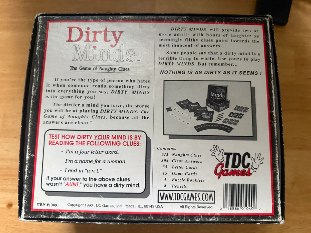 Vintage 1990 "Dirty Minds" Board Game - photo 2