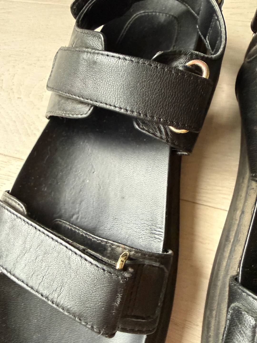 Zara Black Leather Platform Sandals - photo 2