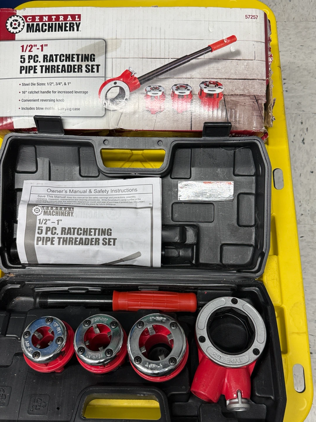 Central Machinery 5 PC. Ratcheting Pipe Threader Set 1/2"-1" - photo 3