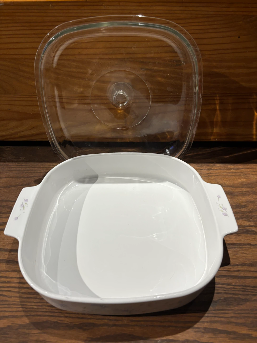 CorningWare White Square Casserole Dish with Glass Lid - photo 4
