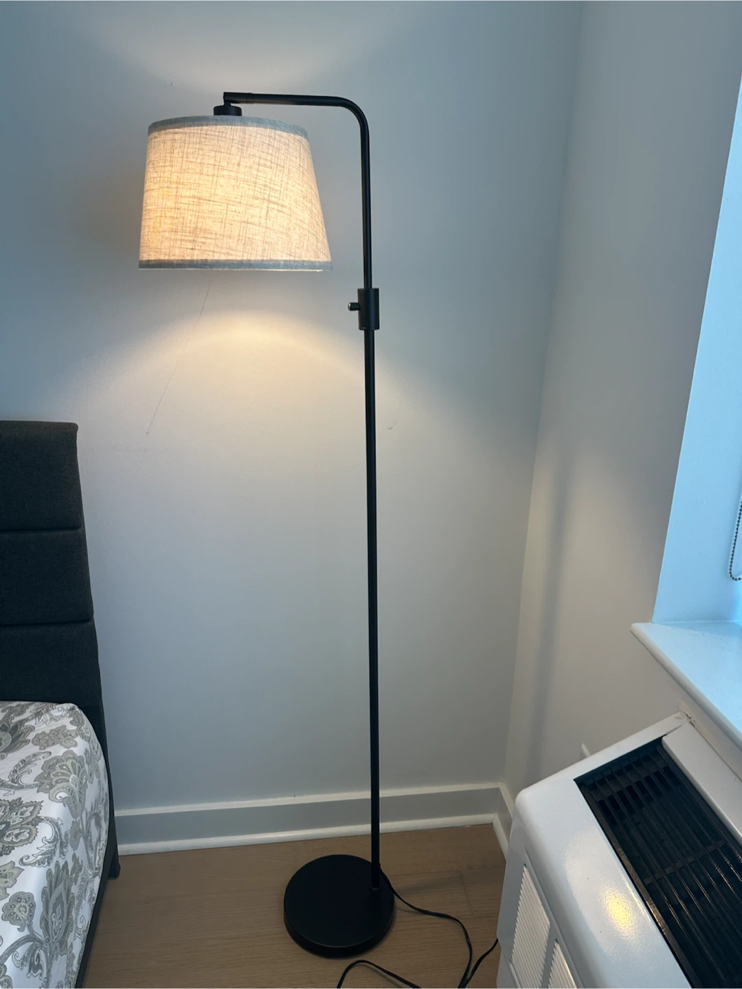 Adjustable Floor Lamp with Linen Shade - photo 2