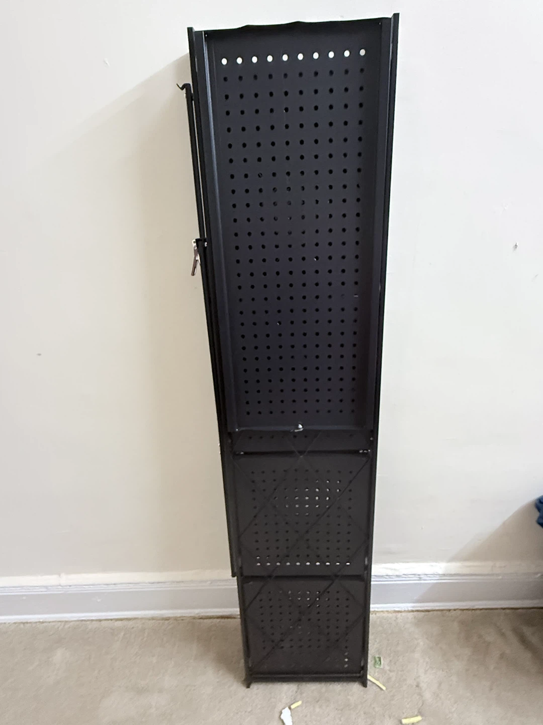 Black 5-Tier Folding Shelf Unit - photo 2