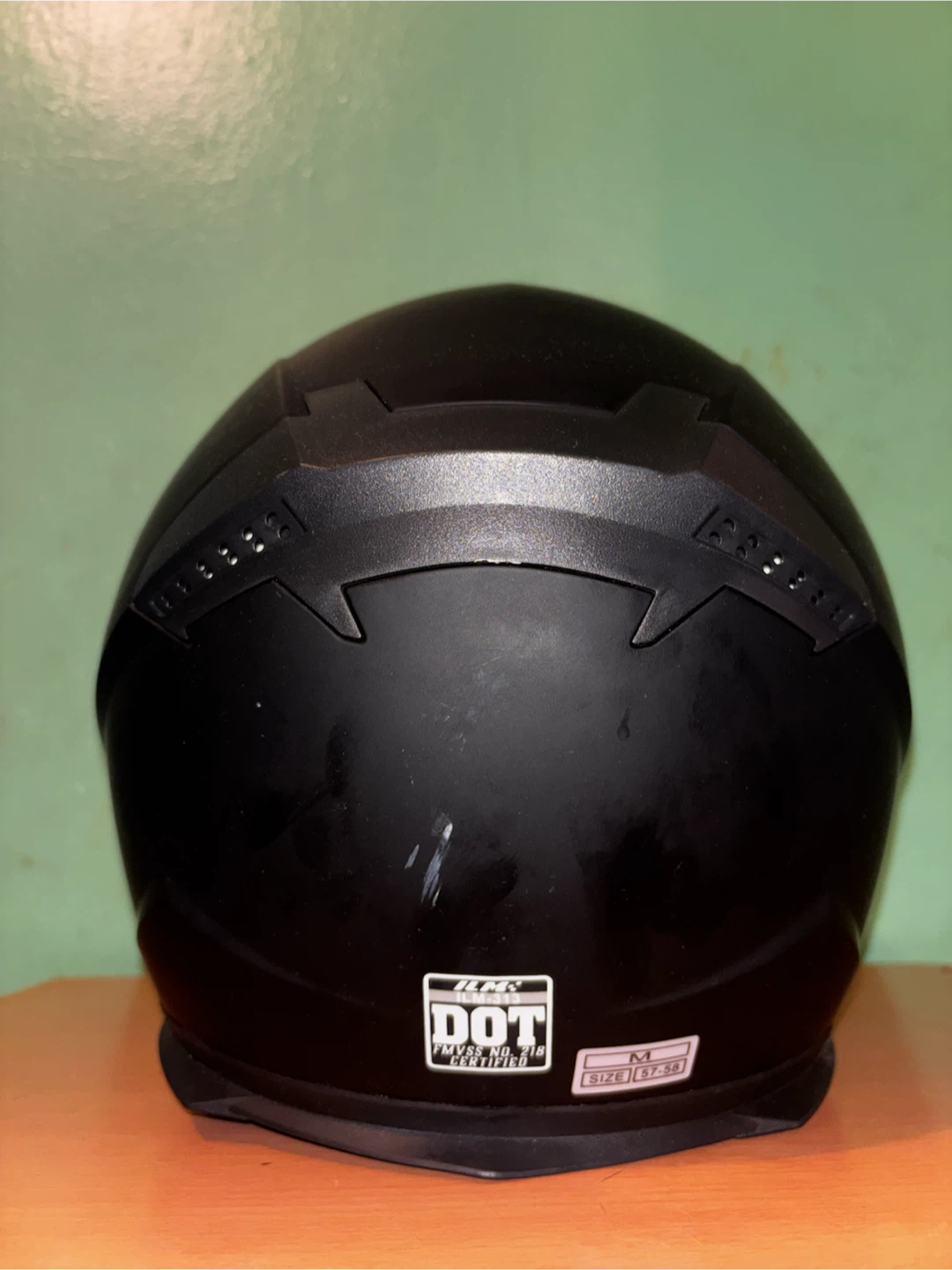 Matte Black Full Face Motorcycle Helmet - photo 2